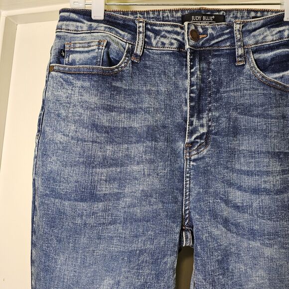 JUDY BLUE HI-WAIST ACID WASH SKINNY- 88158 Size 11 / 30 - Picture 4 of 10